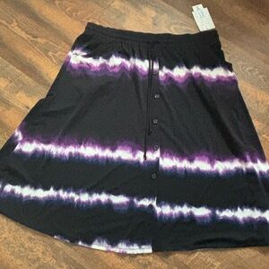 LuLaRoe Marsha Black and Purple Women's Skirt